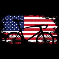American Flag Road Biking Cycling Apparel Bicycle Cycling Womens T-Shirt
