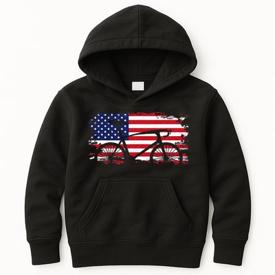 American Flag Road Biking Cycling Apparel Bicycle Cycling Kids Hoodie