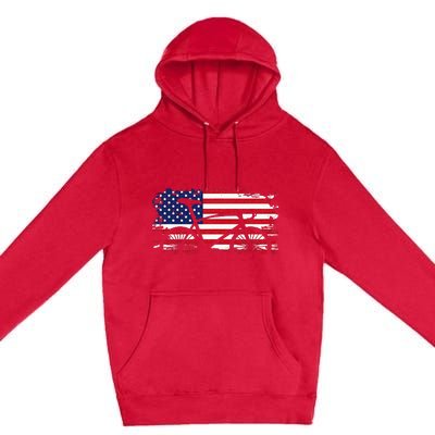 American Flag Road Biking Cycling Apparel Bicycle Cycling Premium Pullover Hoodie