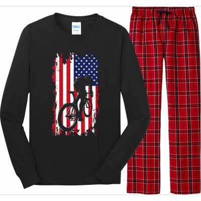 American Flag Road Biking Cycling Apparel Cycling Long Sleeve Pajama Set