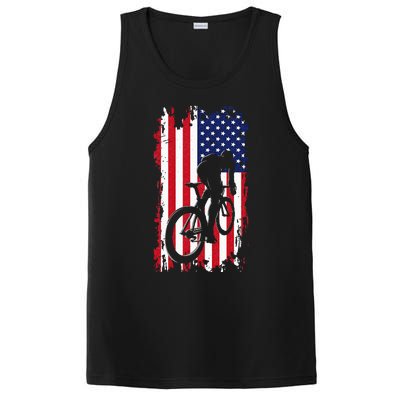 American Flag Road Biking Cycling Apparel Cycling PosiCharge Competitor Tank