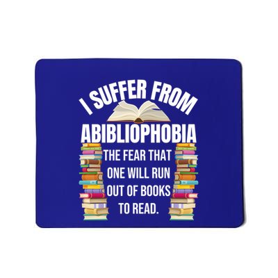 Abibliophobia Funny Reading Book Lover Bookworm Reader Nerd Gift Mousepad
