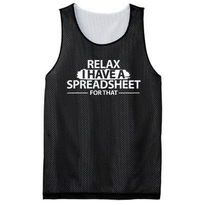 Accountant Funny Relax Spreadsheet Accounting Mesh Reversible Basketball Jersey Tank