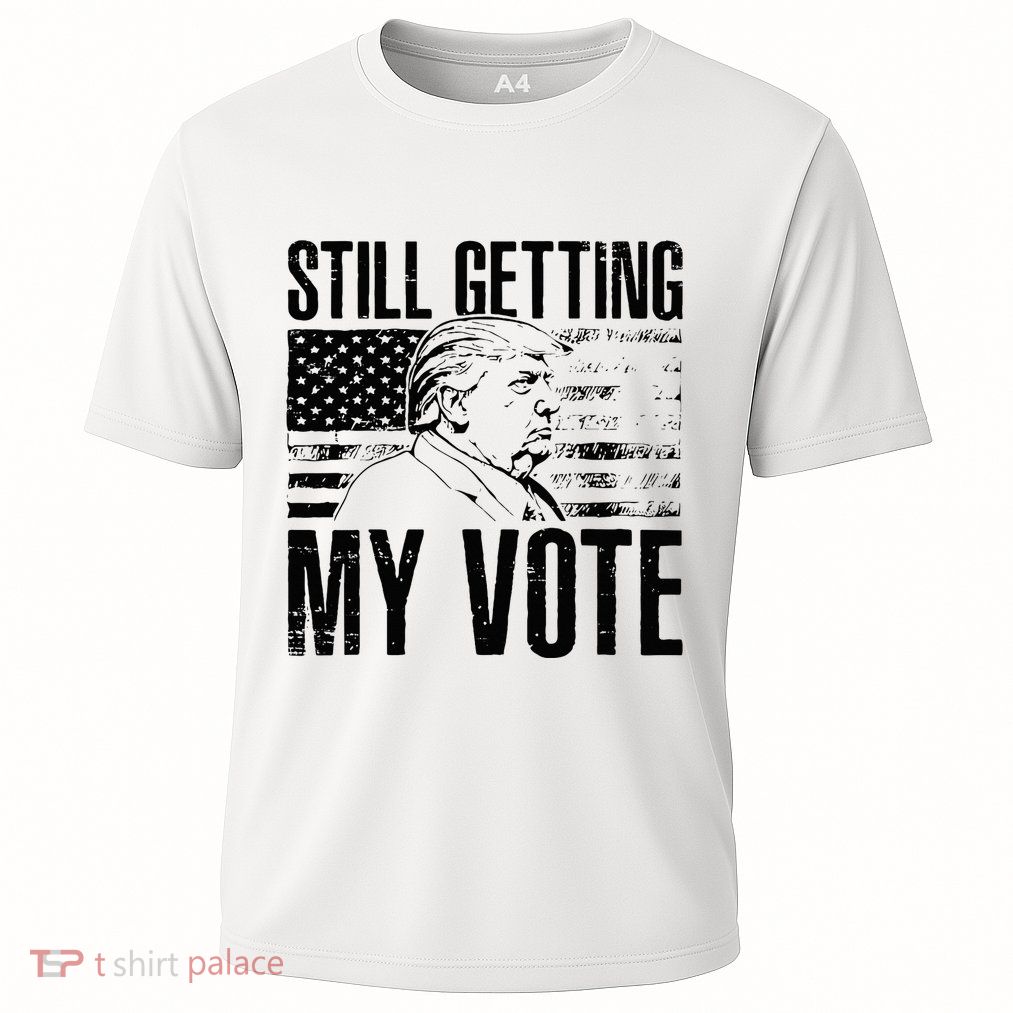American Flag Retro Still Getting My Vote Cooling Performance Crew T-Shirt