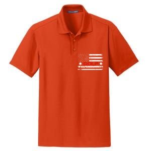 American Flag Retro Golf Mom Dad Brother Cool Gift Dry Zone Grid Polo