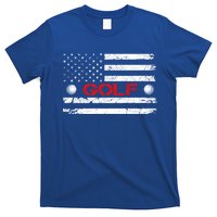 American Flag Retro Golf Mom Dad Brother Cool Gift T-Shirt