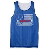 American Flag Retro Golf Mom Dad Brother Cool Gift Mesh Reversible Basketball Jersey Tank