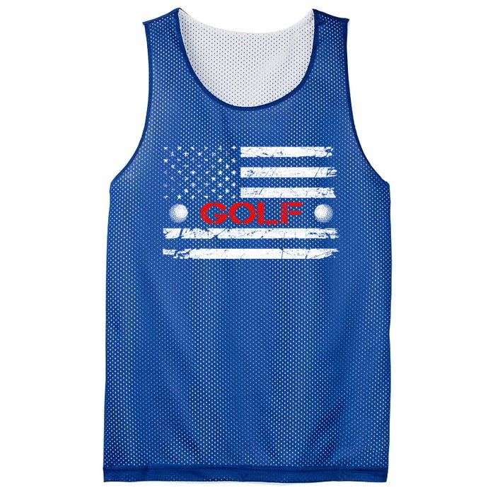 American Flag Retro Golf Mom Dad Brother Cool Gift Mesh Reversible Basketball Jersey Tank