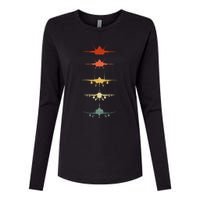 Air Force Retro Womens Cotton Relaxed Long Sleeve T-Shirt