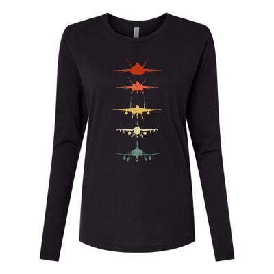 Air Force Retro Womens Cotton Relaxed Long Sleeve T-Shirt