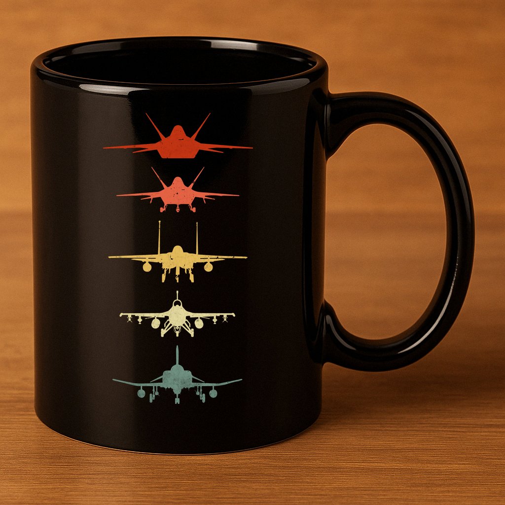 Air Force Retro 11oz C Handle Ceramic Mug