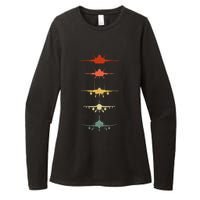 Air Force Retro Womens CVC Long Sleeve Shirt