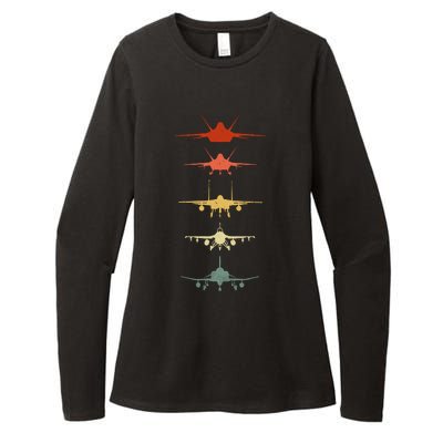 Air Force Retro Womens CVC Long Sleeve Shirt