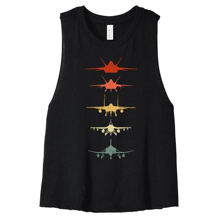 Air Force Retro Women's Racerback Cropped Tank