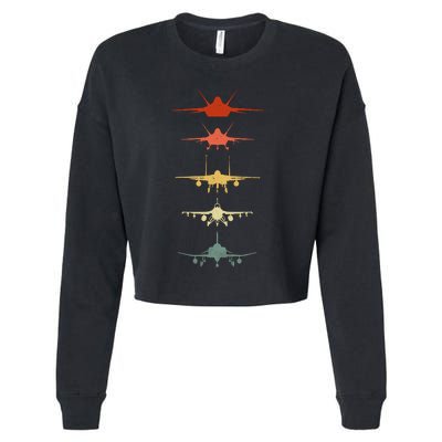 Air Force Retro Cropped Pullover Crew