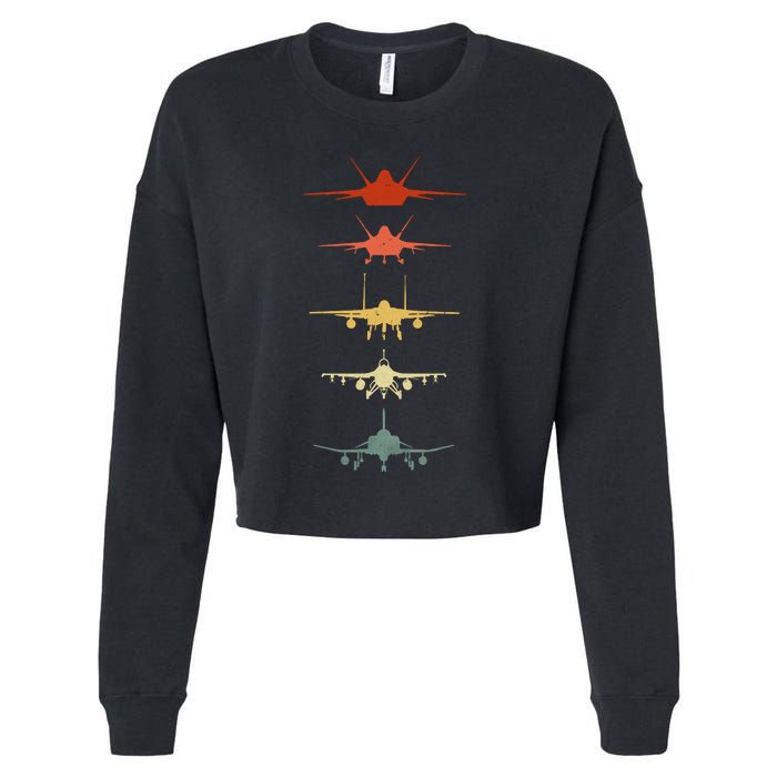 Air Force Retro Cropped Pullover Crew