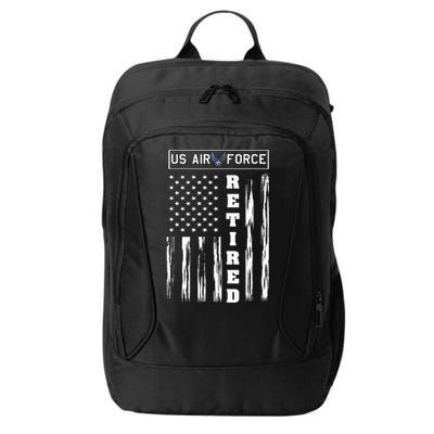 AIR FORCE Retired - Distressed American Flag Tee City Backpack