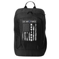 AIR FORCE Retired - Distressed American Flag Tee City Backpack