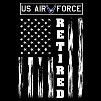 AIR FORCE Retired - Distressed American Flag Tee City Backpack
