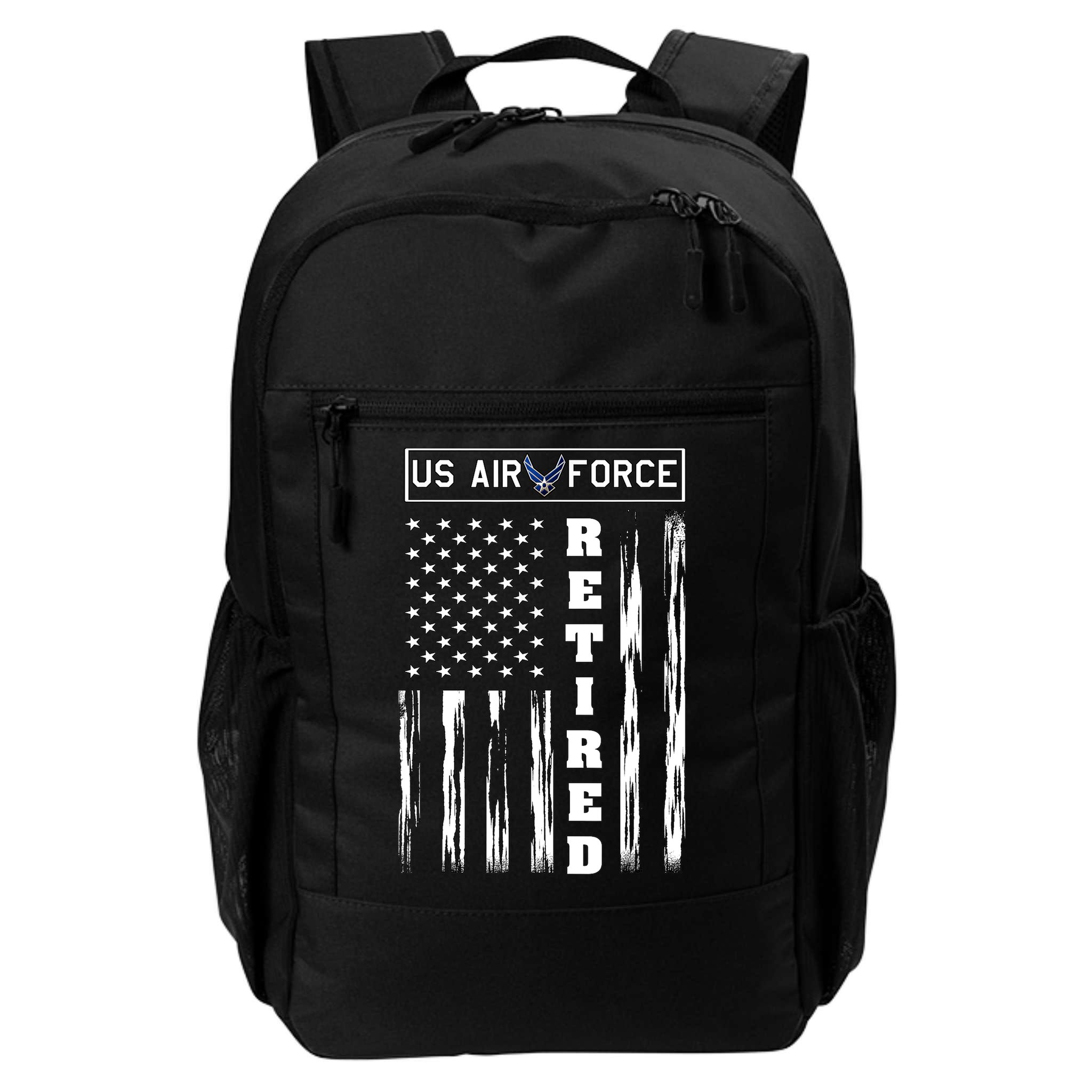 AIR FORCE Retired - Distressed American Flag Tee Backpack
