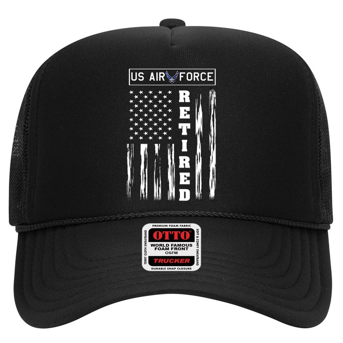 AIR FORCE Retired - Distressed American Flag Tee Hat
