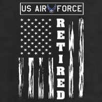 AIR FORCE Retired - Distressed American Flag Tee Hat