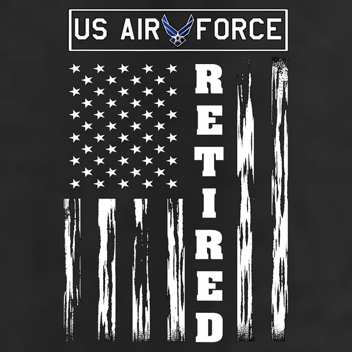 AIR FORCE Retired - Distressed American Flag Tee Hat