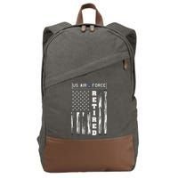 AIR FORCE Retired - Distressed American Flag Tee Cotton Canvas Backpack