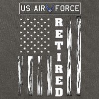 AIR FORCE Retired - Distressed American Flag Tee Cotton Canvas Backpack
