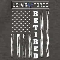 AIR FORCE Retired - Distressed American Flag Tee Vector Backpack