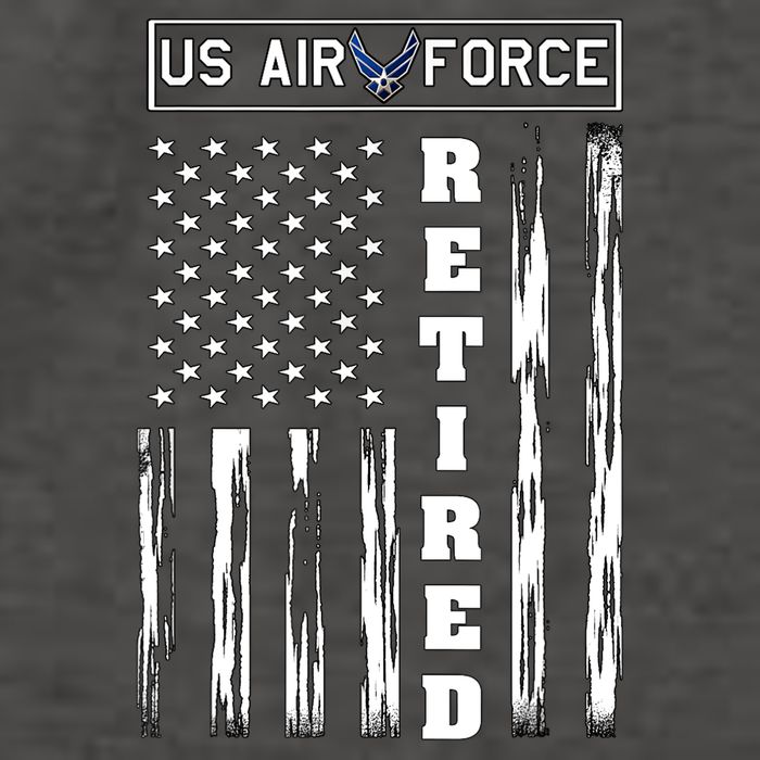 AIR FORCE Retired - Distressed American Flag Tee Vector Backpack