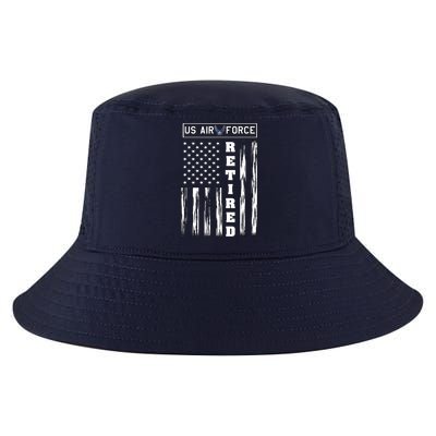 AIR FORCE Retired - Distressed American Flag Tee Cool Comfort Performance Bucket Hat