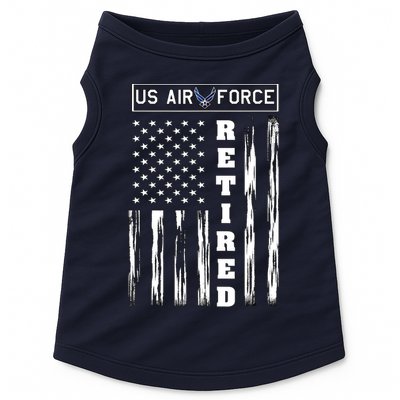 AIR FORCE Retired - Distressed American Flag Tee Doggie Tank