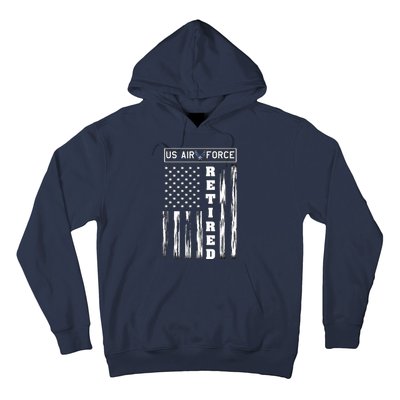 AIR FORCE Retired - Distressed American Flag Tee Hoodie