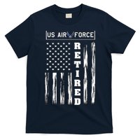 AIR FORCE Retired - Distressed American Flag Tee T-Shirt