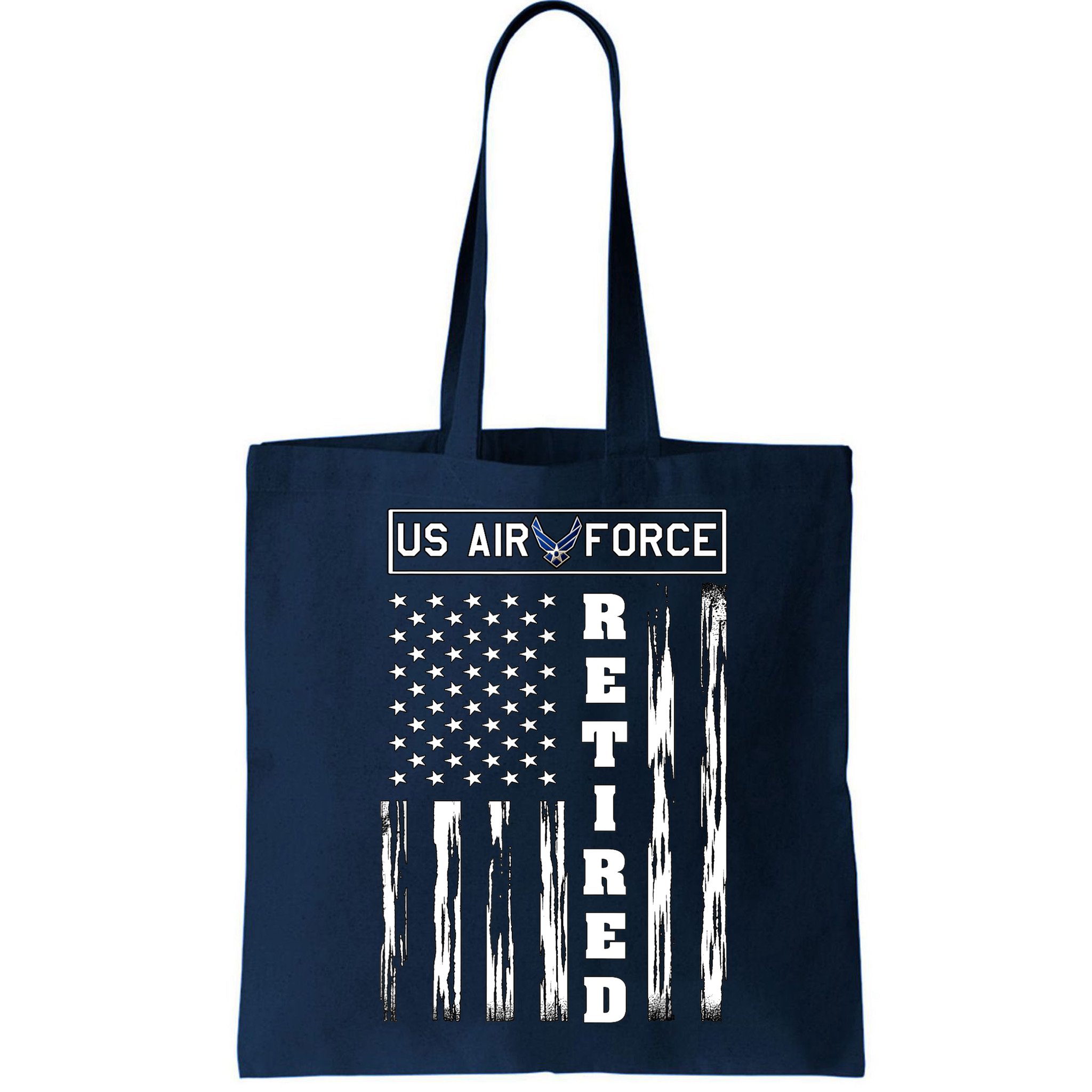 AIR FORCE Retired - Distressed American Flag Tee Bag