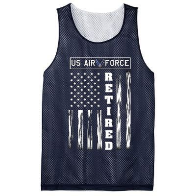 AIR FORCE Retired - Distressed American Flag Tee Mesh Reversible Basketball Jersey Tank
