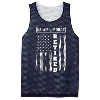 AIR FORCE Retired - Distressed American Flag Tee Mesh Reversible Basketball Jersey Tank