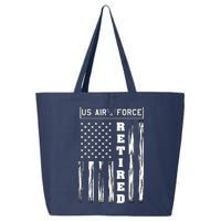 AIR FORCE Retired - Distressed American Flag Tee 25L Jumbo Tote