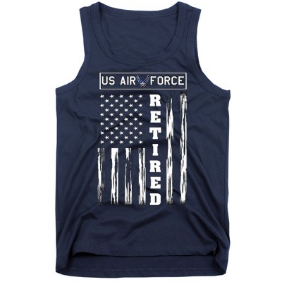 AIR FORCE Retired - Distressed American Flag Tee Tank Top