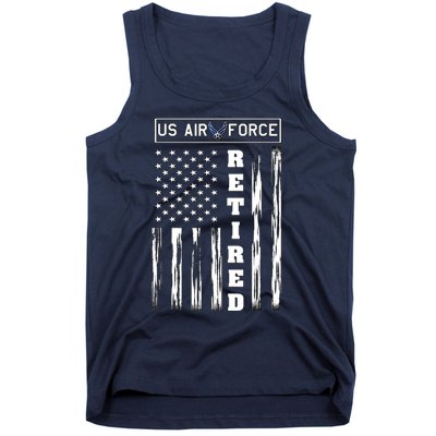 AIR FORCE Retired - Distressed American Flag Tee Tank Top