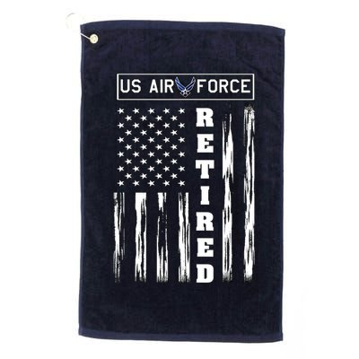 AIR FORCE Retired - Distressed American Flag Tee Golf Towel
