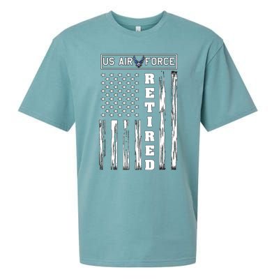 AIR FORCE Retired - Distressed American Flag Tee Sueded Cloud Jersey T-Shirt