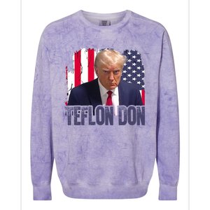 American Flag Republican Trump Teflon Don 2024 American Flag Republican Colorblast Crewneck Sweatshirt