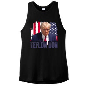 American Flag Republican Trump Teflon Don 2024 American Flag Republican Ladies PosiCharge Tri-Blend Wicking Tank