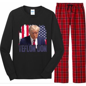 American Flag Republican Trump Teflon Don 2024 American Flag Republican Long Sleeve Pajama Set