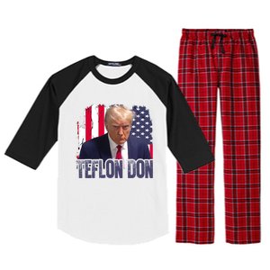 American Flag Republican Trump Teflon Don 2024 American Flag Republican Raglan Sleeve Pajama Set