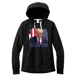 American Flag Republican Trump Teflon Don 2024 American Flag Republican Women's Fleece Hoodie