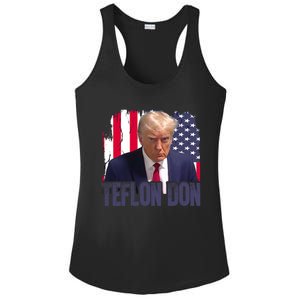 American Flag Republican Trump Teflon Don 2024 American Flag Republican Ladies PosiCharge Competitor Racerback Tank