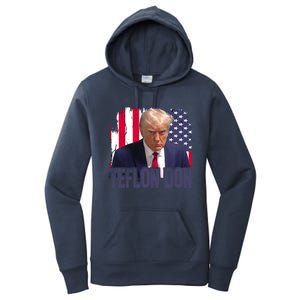 American Flag Republican Trump Teflon Don 2024 American Flag Republican Women's Pullover Hoodie